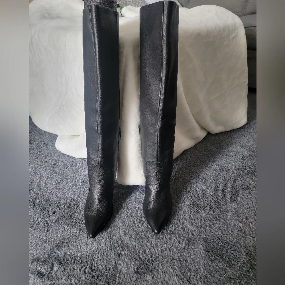 Kenneth Cole Leather Black Knee-High Women's Boots